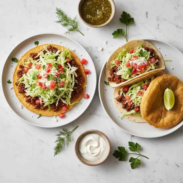 4. Tostada, Taco and Chalupa.