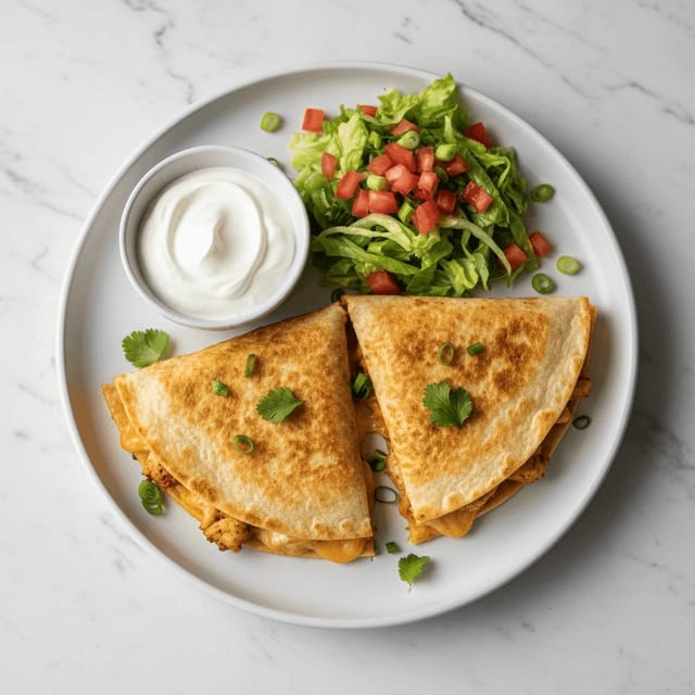 Shredded Chicken Quesadilla.