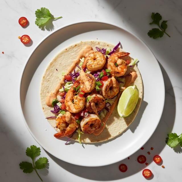 Taco De Camaron a La Carta.